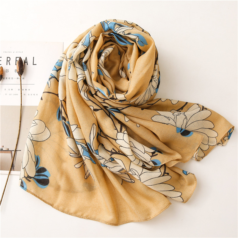 Printed plain weave cheap scarf wholesale