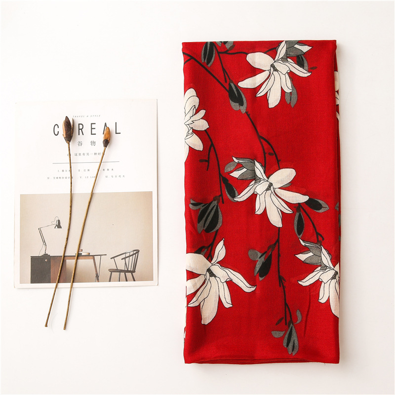 Printed plain weave cheap scarf wholesale