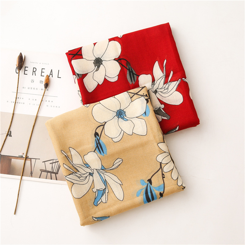 Printed plain weave cheap scarf wholesale