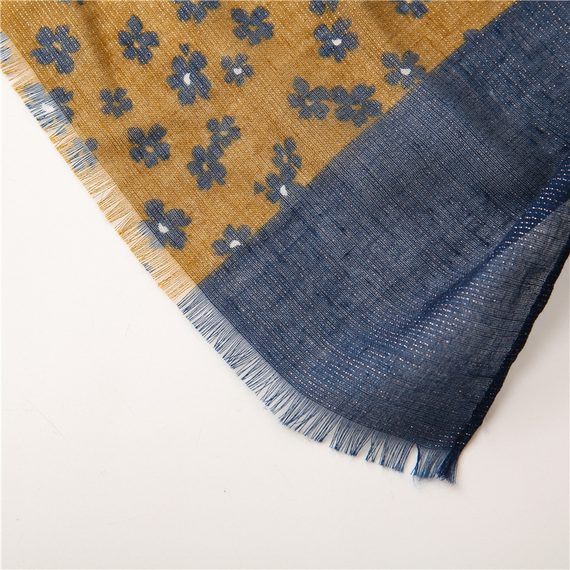 Ginger yellow flower accessory scarf