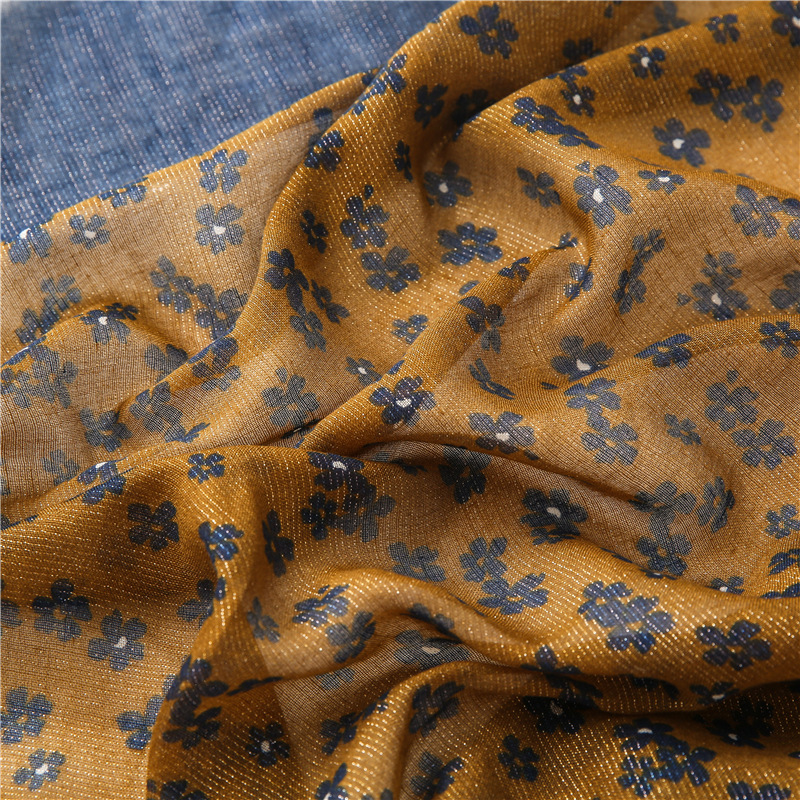 Ginger yellow flower accessory scarf