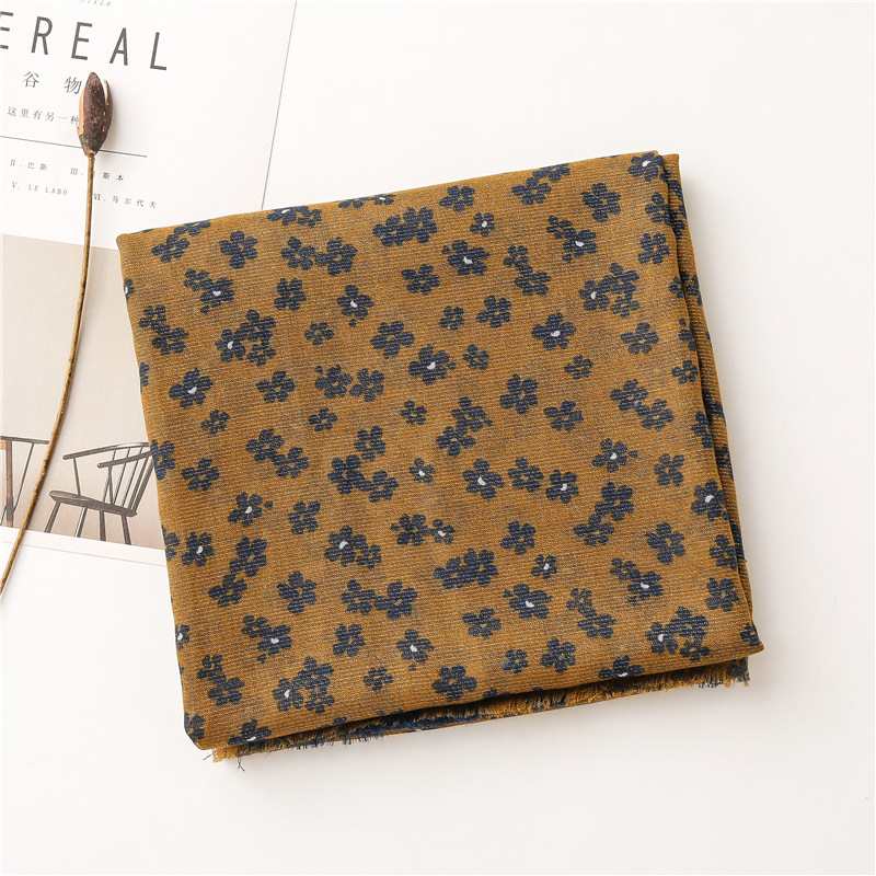 Ginger yellow flower accessory scarf