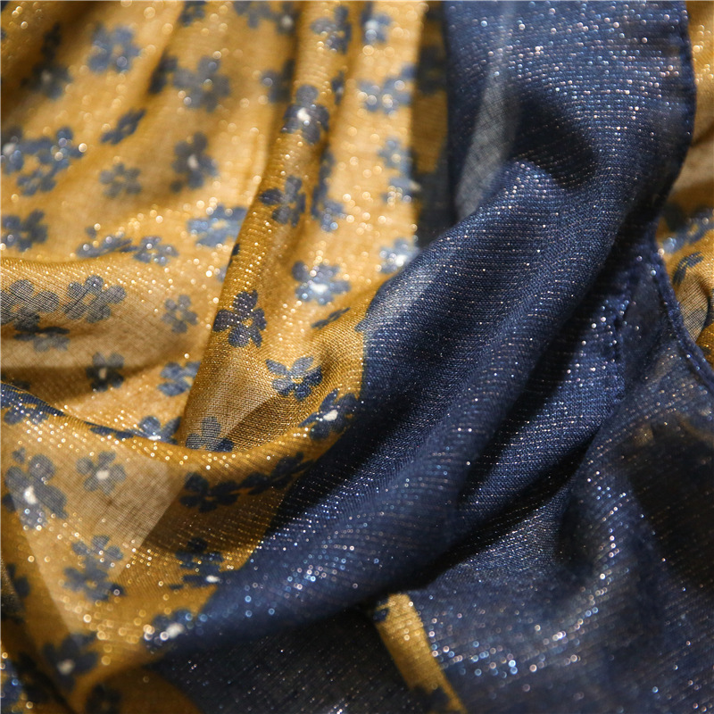 Ginger yellow flower accessory scarf