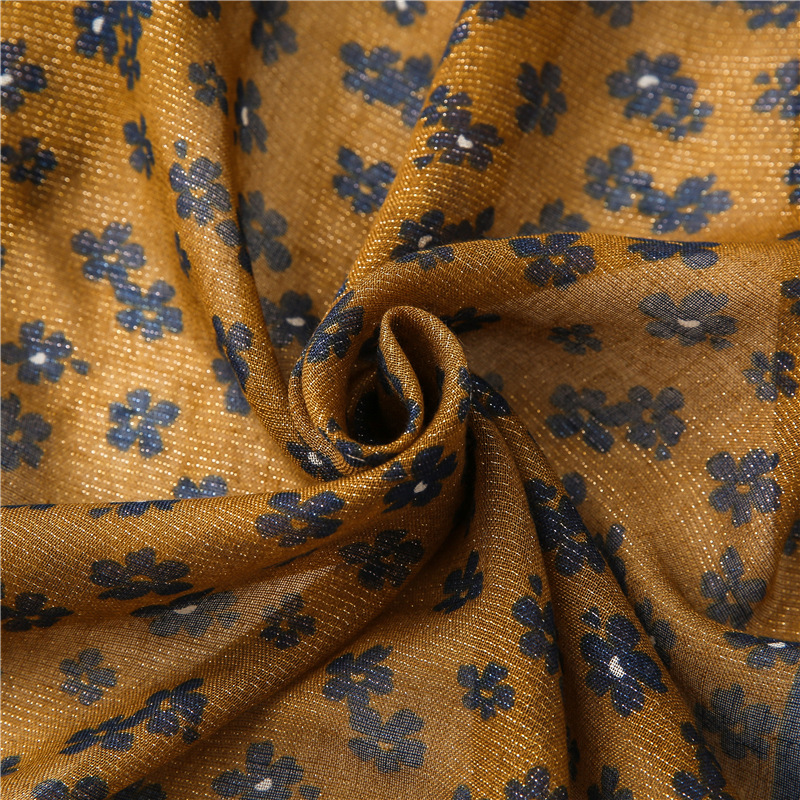 Ginger yellow flower accessory scarf