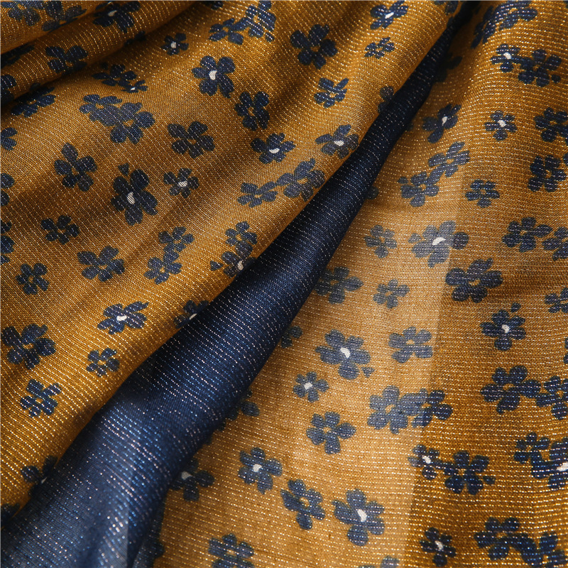 Ginger yellow flower accessory scarf