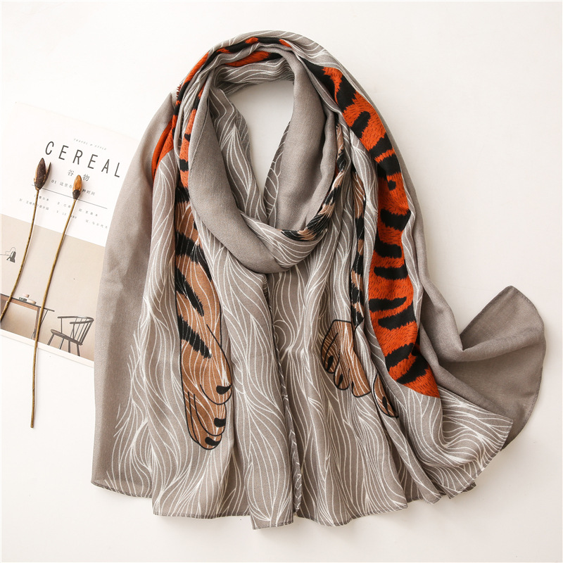 Leopard animal print scarf wholesale