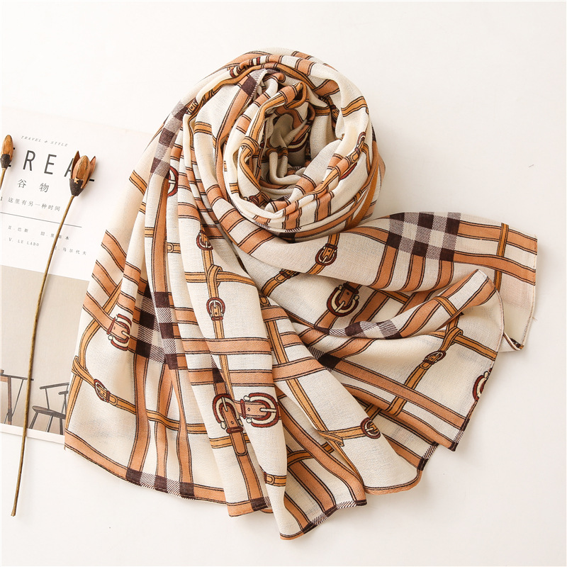 Wholesale chain print ladies scarf