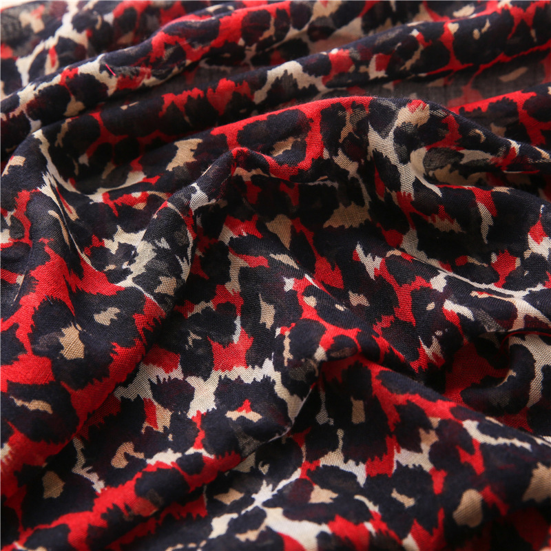 Red Leopard print cheap scarves wholesale