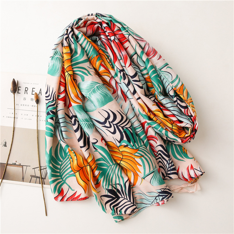 Thin plant flower cheap scarf
