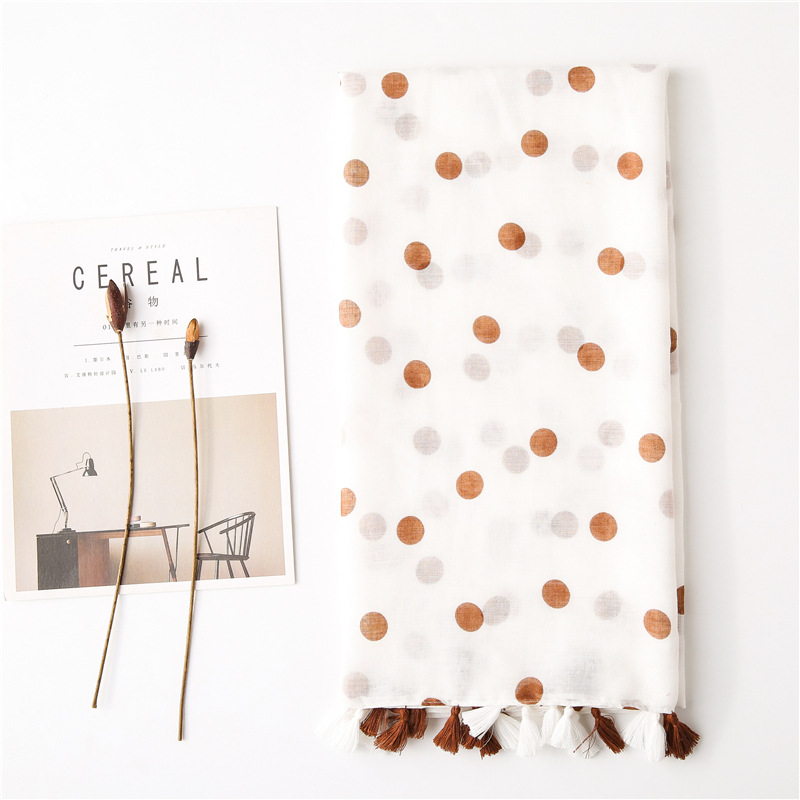 Plain polka dot print scarf wholesale