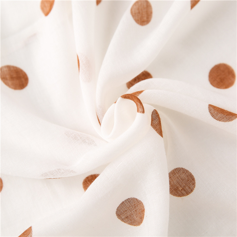 Plain polka dot print scarf wholesale
