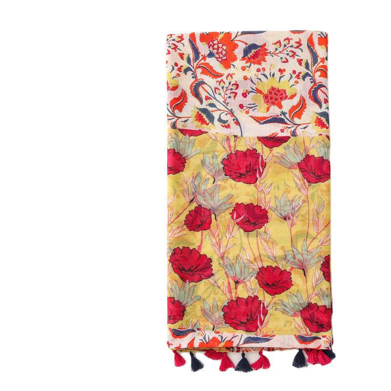 Pink floral totem cheap scarf