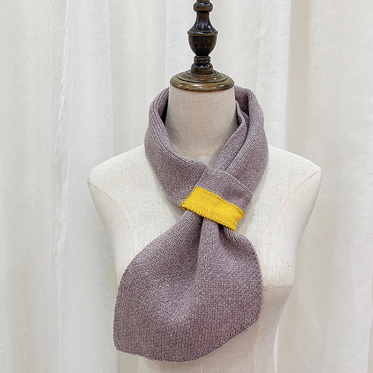 Monochrome twill knitted retro scarf wholesale