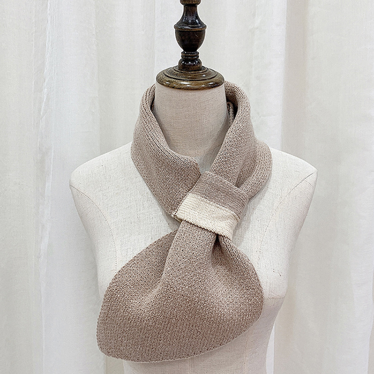 Monochrome twill knitted retro scarf wholesale