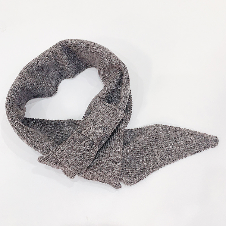 Pure color bow triangle scarf wholesale
