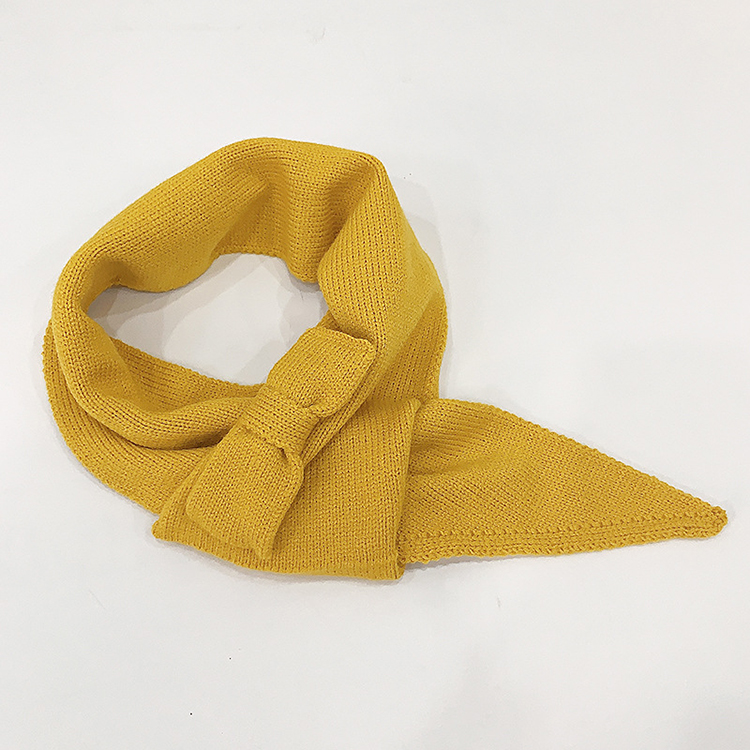 Pure color bow triangle scarf wholesale