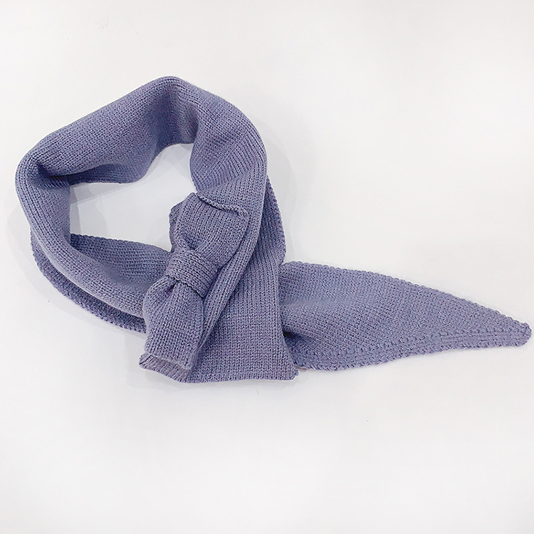 Pure color bow triangle scarf wholesale