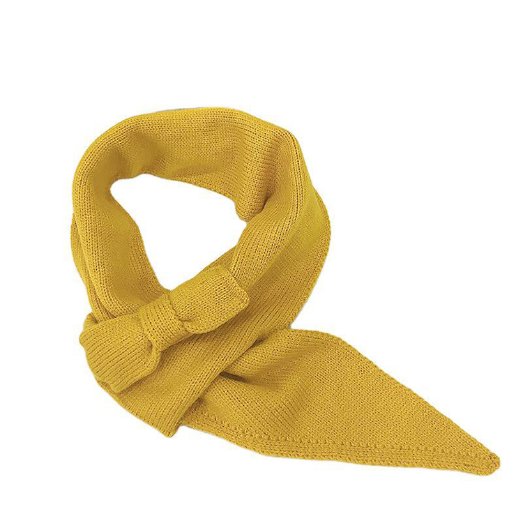 Pure color bow triangle scarf wholesale