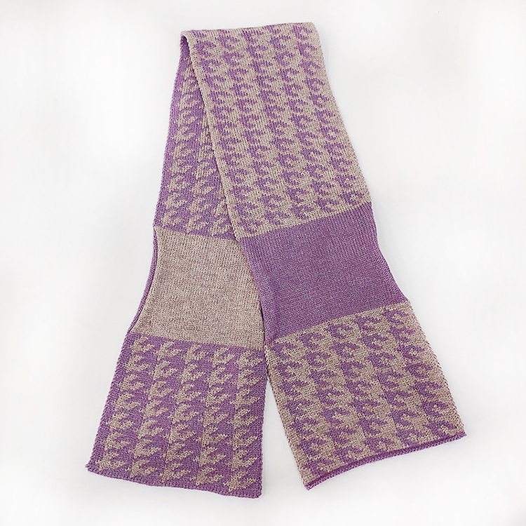 Spring floral pattern winter warm plaid scarf