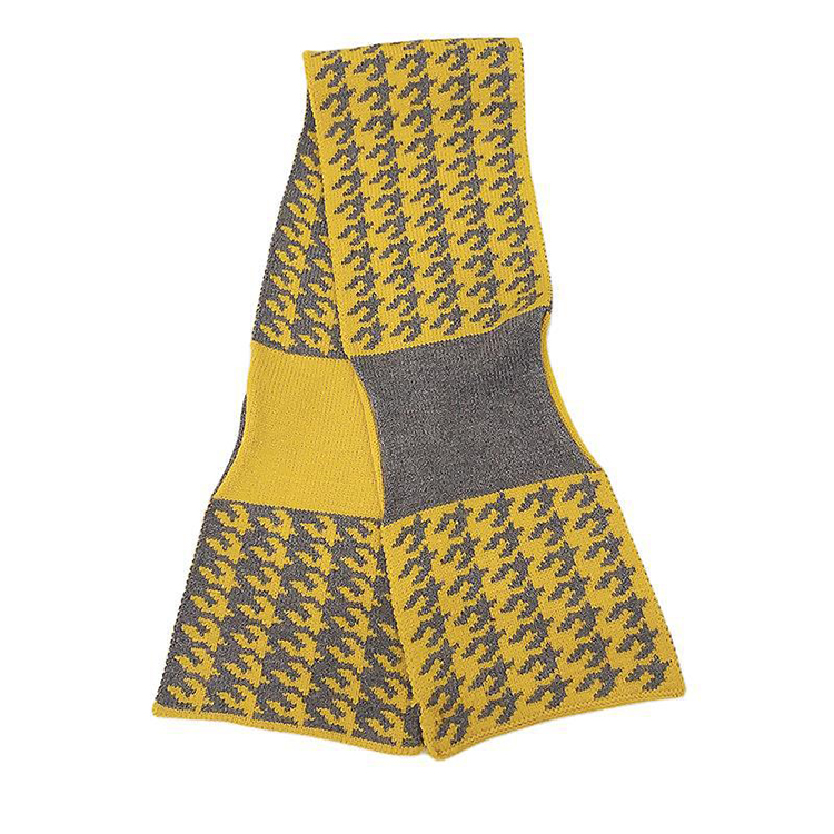 Spring floral pattern winter warm plaid scarf