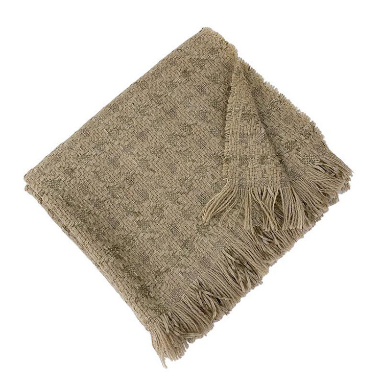 Fringe knitted retro plaid scarf wholesale