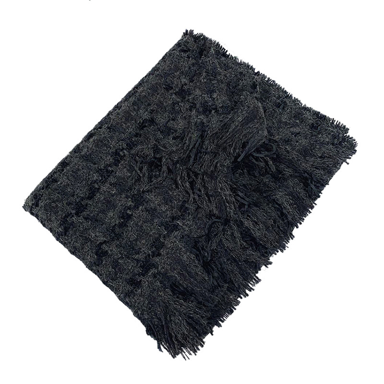 Fringe knitted retro plaid scarf wholesale