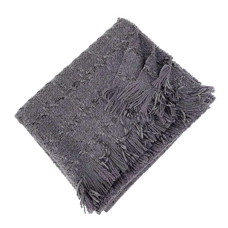 Fringe knitted retro plaid scarf wholesale