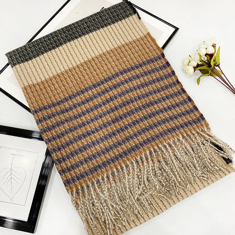 Wholesale thick warm plaid cashmere scarf