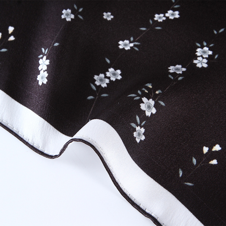 Flower pattern pure silk square scarf wholesale
