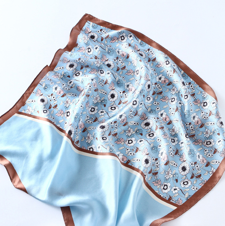 Wholesale floral print silk square scarf