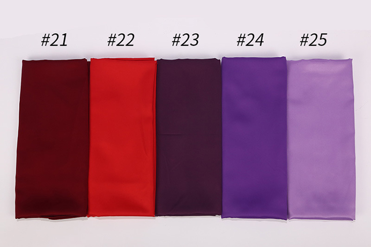 Pure color satin gear pearl chiffon headscarf