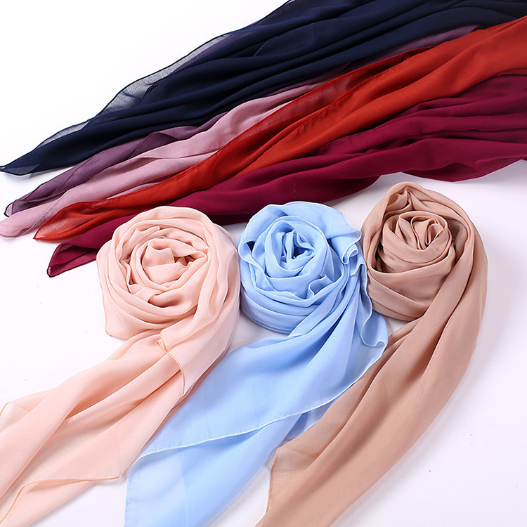 Monochrome cotton linen ladies square scarf wholesale