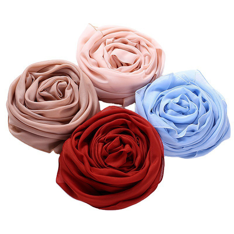 Monochrome cotton linen ladies square scarf wholesale