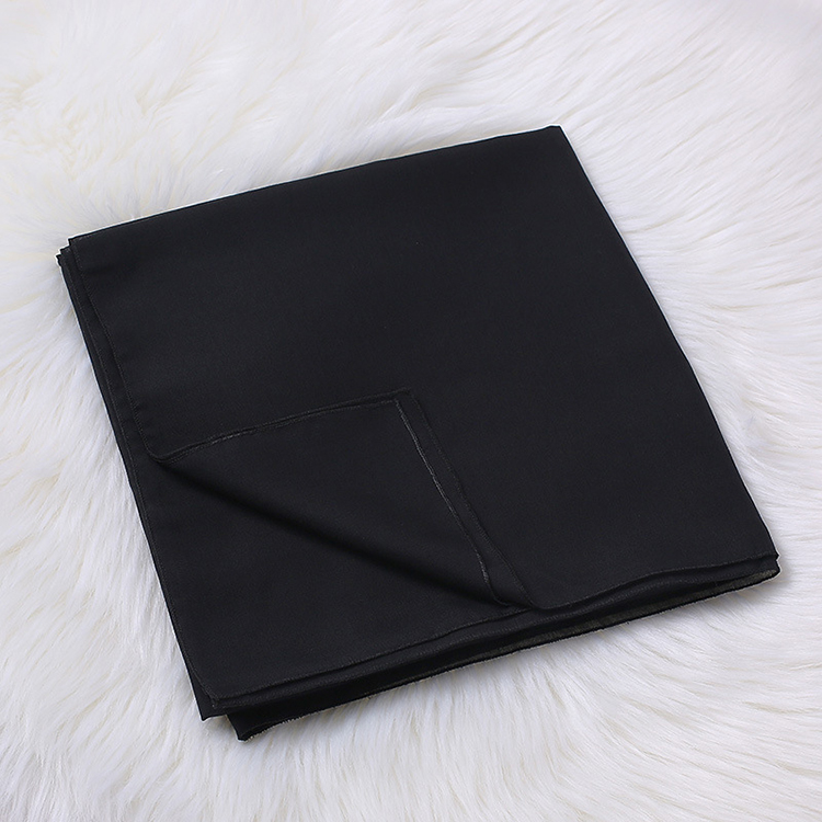 Monochrome cotton linen ladies square scarf wholesale