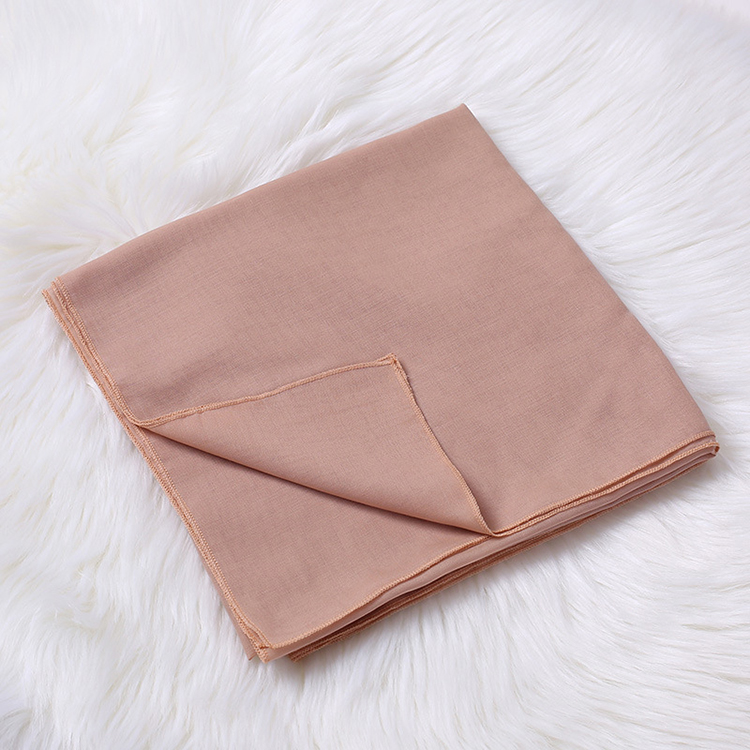Monochrome cotton linen ladies square scarf wholesale