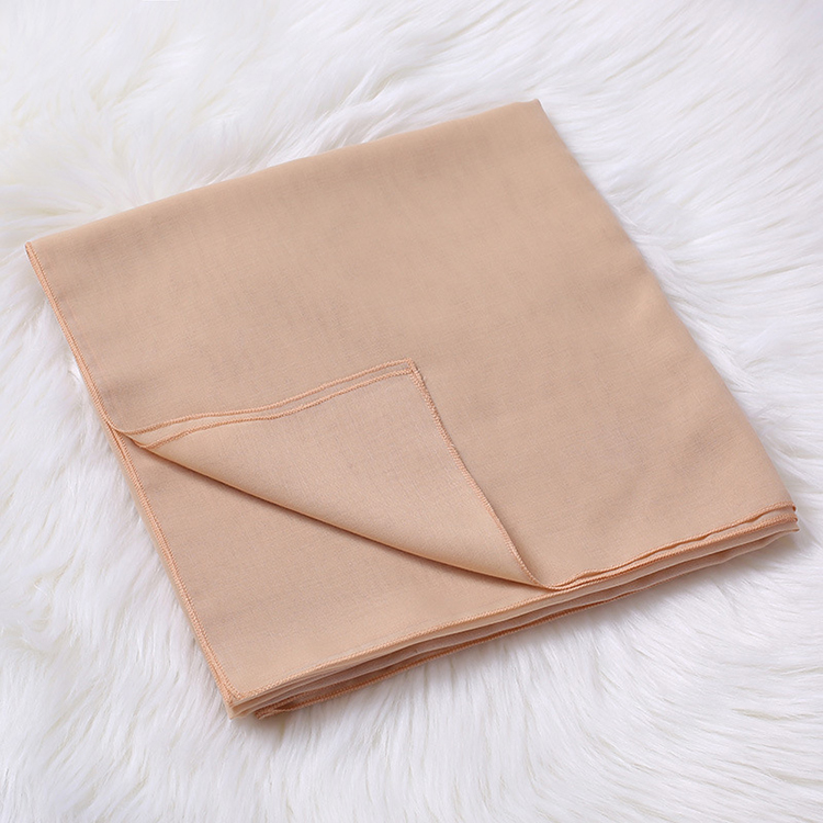 Monochrome cotton linen ladies square scarf wholesale