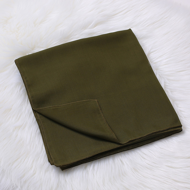 Monochrome cotton linen ladies square scarf wholesale