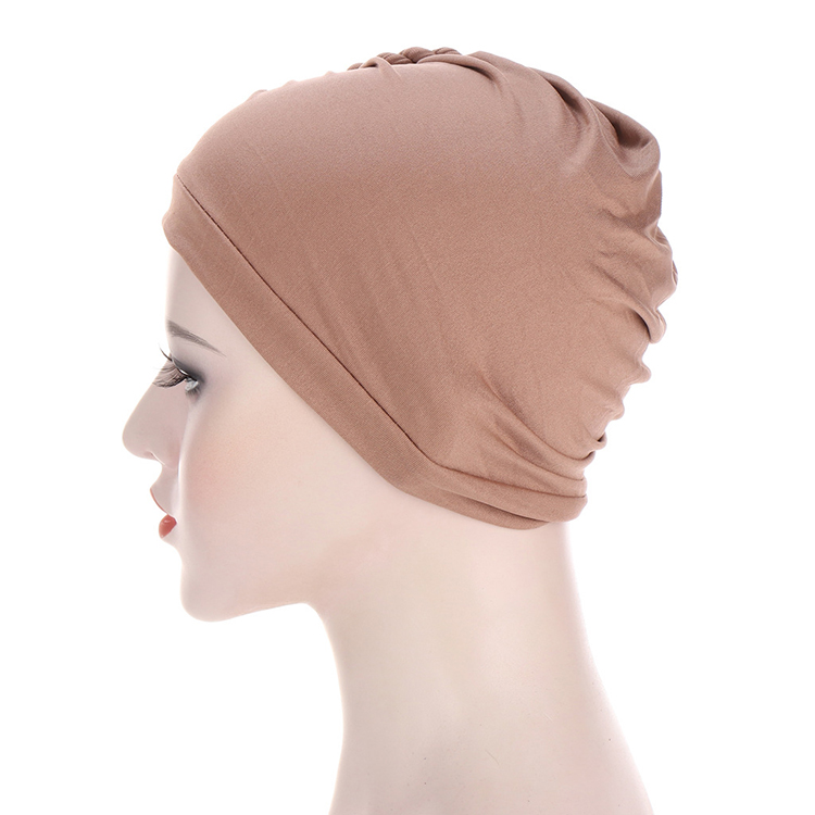 Wholesale muslim side braid monochrome headscarf