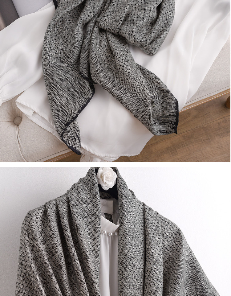 Wholesale twill weave curled 100% silk scarf