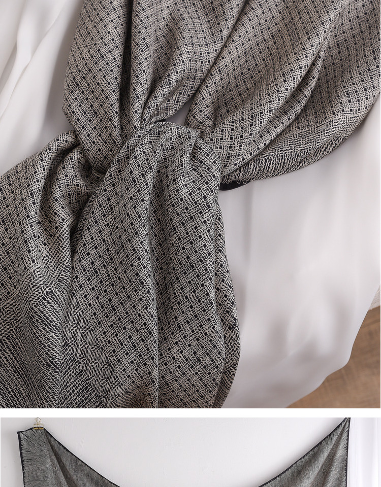 Wholesale twill weave curled 100% silk scarf