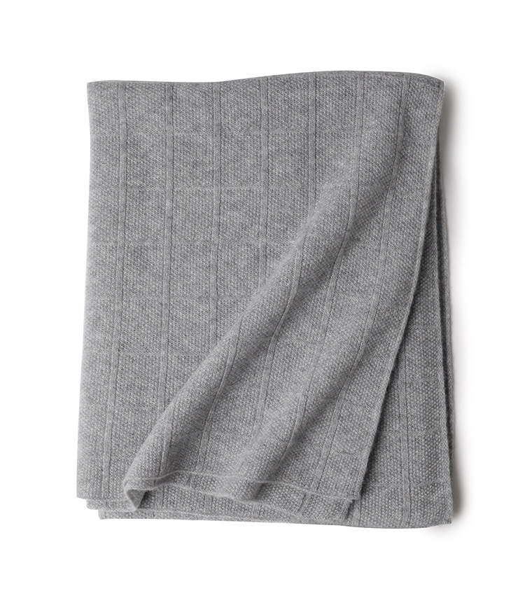Wholesale winter solid color knitted 100% cashmere scarf
