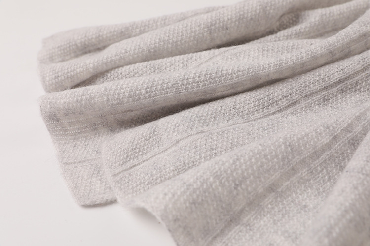 Wholesale winter solid color knitted 100% cashmere scarf