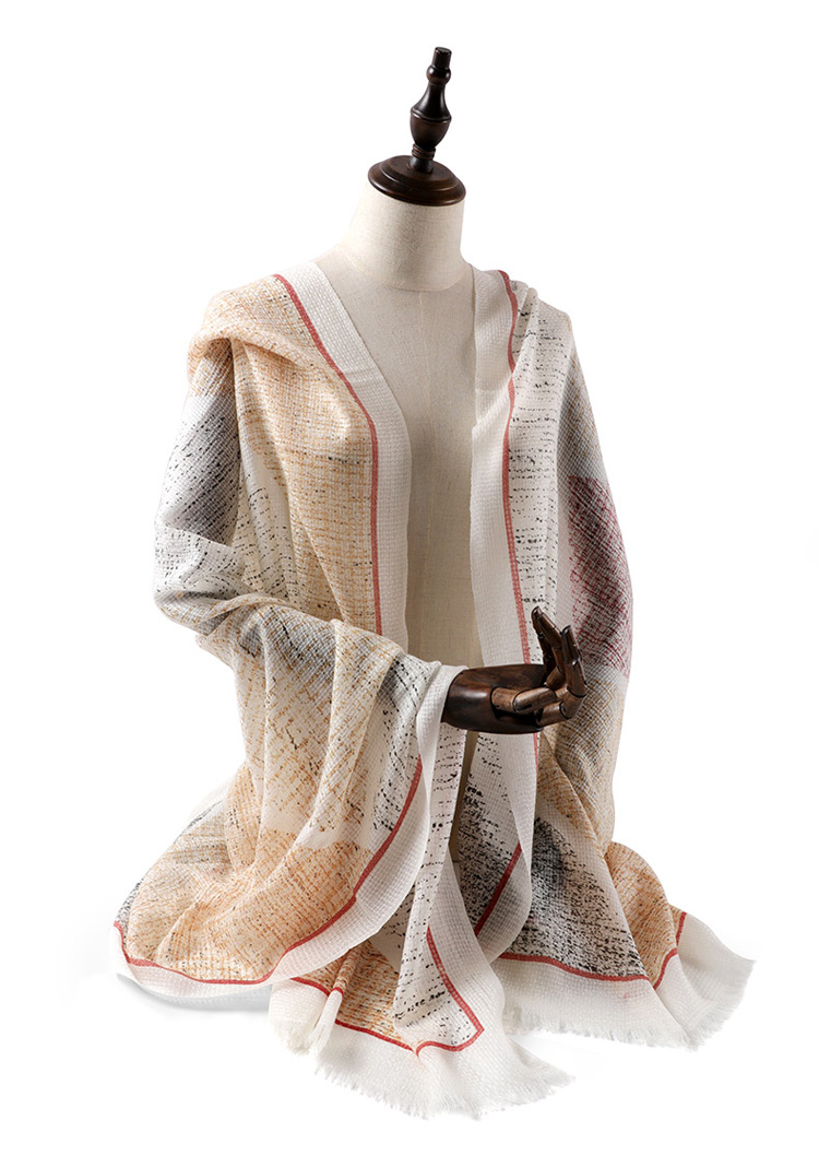 Wholesale sunscreen geometric print 100% cashmere scarves