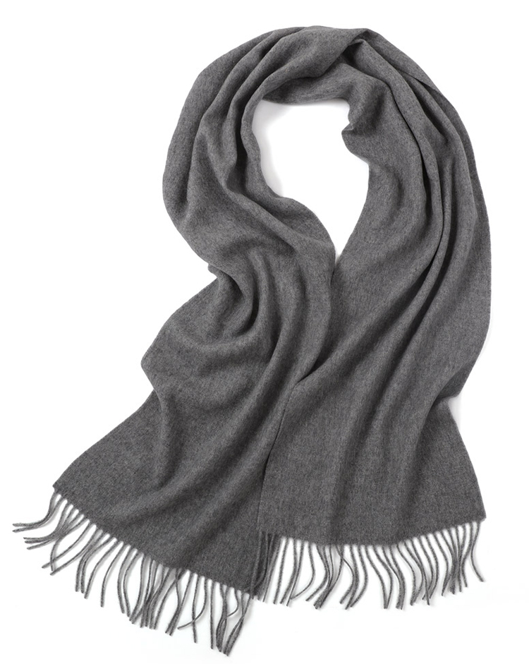 Padded warm shawl pure color 100% cashmere scarf
