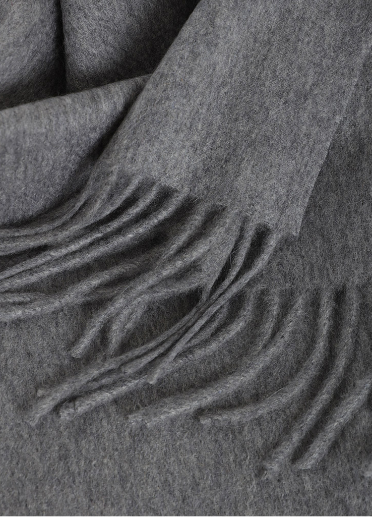 Padded warm shawl pure color 100% cashmere scarf
