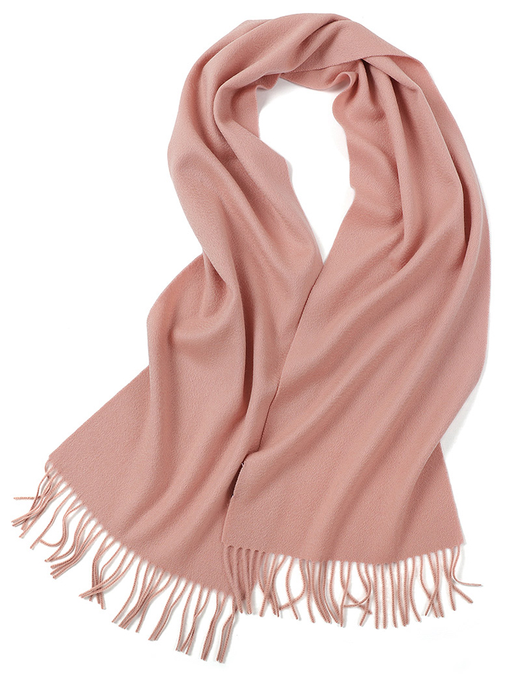 Padded warm shawl pure color 100% cashmere scarf