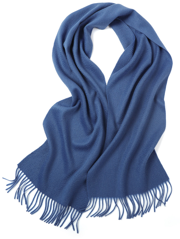 Padded warm shawl pure color 100% cashmere scarf