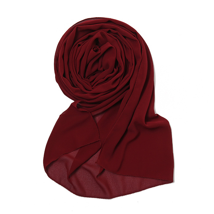 Winter satin pearl chiffon headscarf wholesale