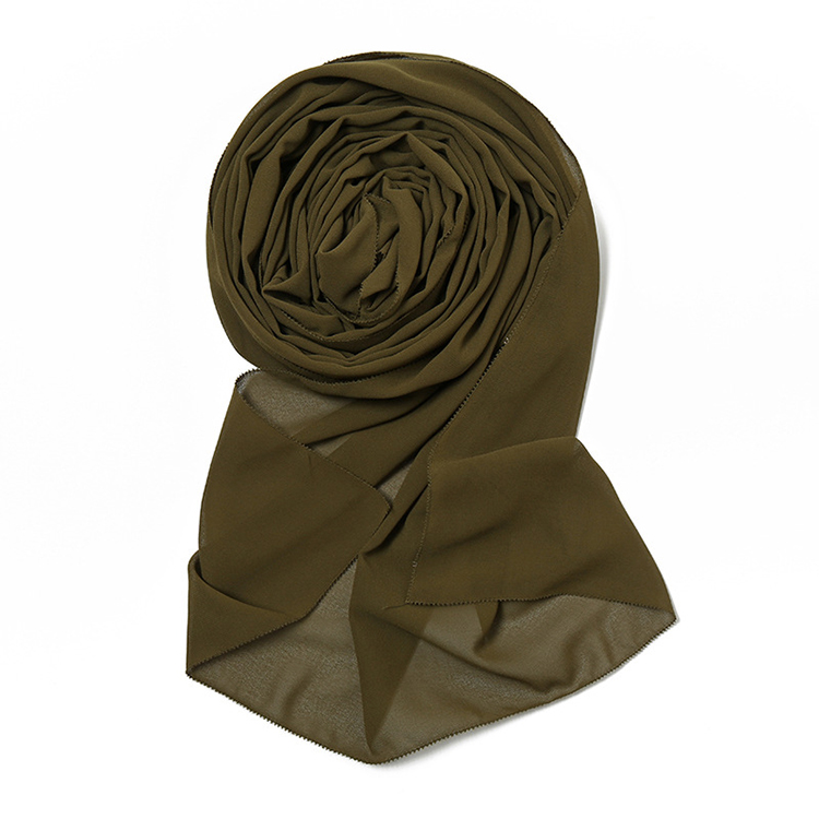 Winter satin pearl chiffon headscarf wholesale