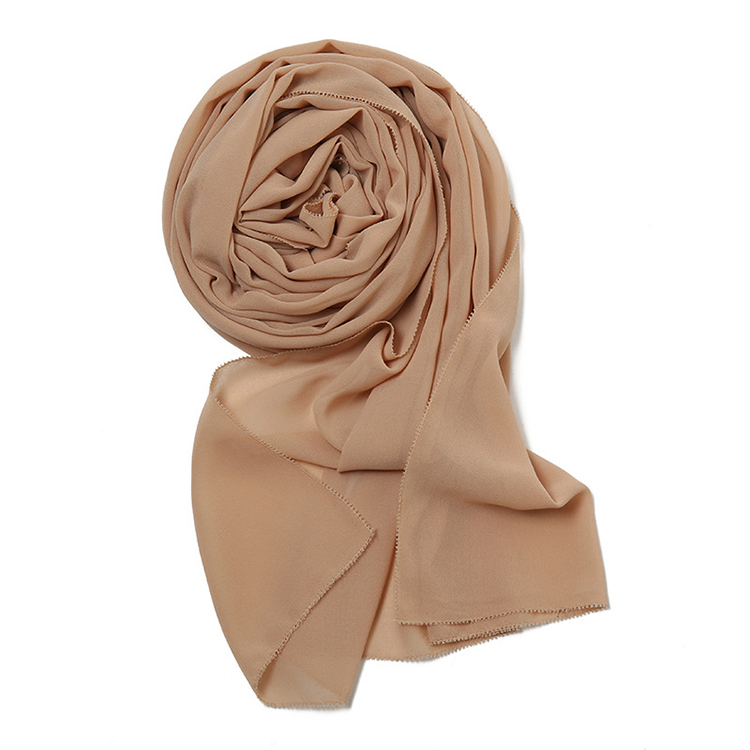 Winter satin pearl chiffon headscarf wholesale